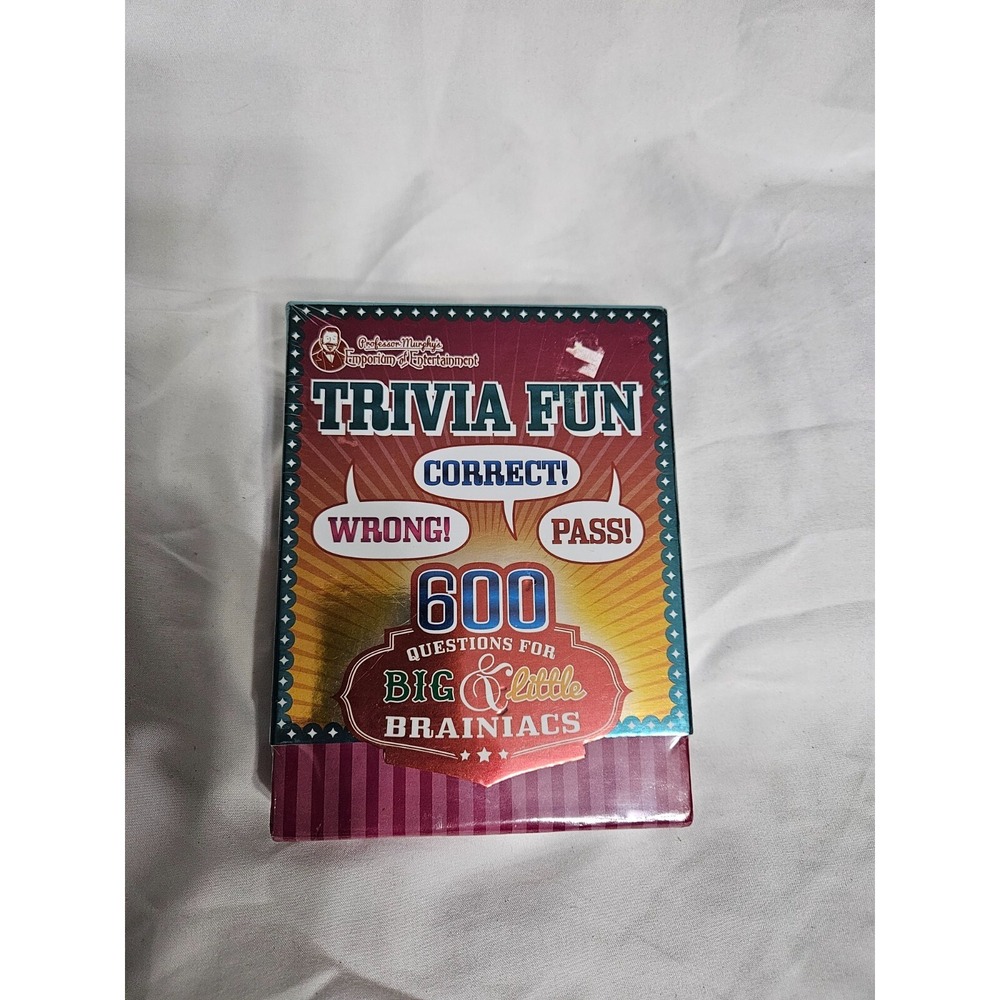 Professor Murphy's Emporium Of Entertainment Trivia Fun Brand New